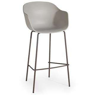 Papatya Globe-K Bar Tabure | Metal Ayak - Plastik Oturum | Ev, Ofis Sandalye
