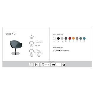 Papatya Globe-K M Koltuk | Metal Ayak - Plastik Oturum | Ev, Ofis, Bahçe Koltuğu