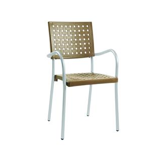 Papatya Karea Koltuk - Alüminyum Ayaklı Ev Ofis Bahçe Koltuğu