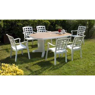 Papatya Laguna 100x165 cm Plastik Bahçe Balkon Masası