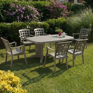 Papatya Laguna X Masa Sandalye Takımı - 6 Kişilik Bahçe Balkon Set