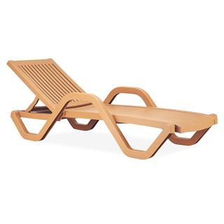 Papatya Myra Kollu Plastik Şezlong - 5 Kademeli Sırt Dayama