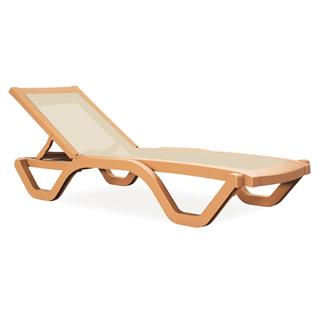 Papatya Myra Tex Kolsuz Şezlong - 5 Kademeli Sırt Dayama, Fileli Terletmez Kumaş