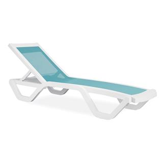 Papatya Myra Tex Kolsuz Şezlong - 5 Kademeli Sırt Dayama, Fileli Terletmez Kumaş