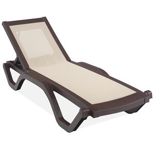 Papatya Myra Tex Kolsuz Şezlong - 5 Kademeli Sırt Dayama, Fileli Terletmez Kumaş