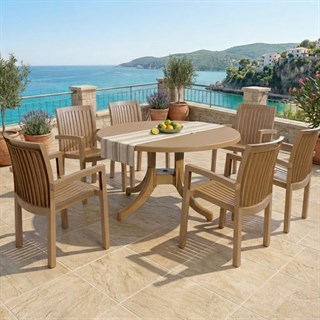 Papatya Nova X 120lik Yuvarlak Masa Sandalye Takımı - 4 ve 6 Kişilik Bahçe Balkon Set