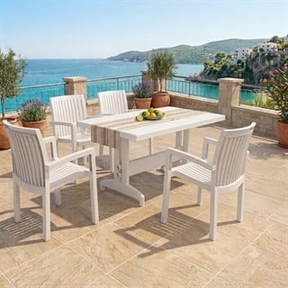 Papatya Nova X 70x120 Dikdörtgen Masa Sandalye Takımı - 4 ve 6 Kişilik Bahçe Balkon Set
