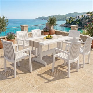 Papatya Nova X 70x120 Dikdörtgen Masa Sandalye Takımı - 4 ve 6 Kişilik Bahçe Balkon Set