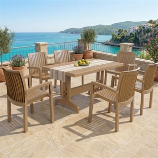 Papatya Nova X 70x120 Dikdörtgen Masa Sandalye Takımı - 4 ve 6 Kişilik Bahçe Balkon Set