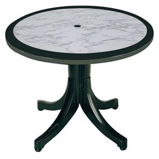 Papatya Pera 90lık Plastik Masa - 5 Kişilik Yuvarlak Balkon, Bahçe Masası