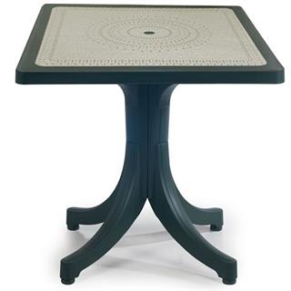 Papatya Pera Plastik Masa - 80x80 Kare Bahçe Balkon Masası