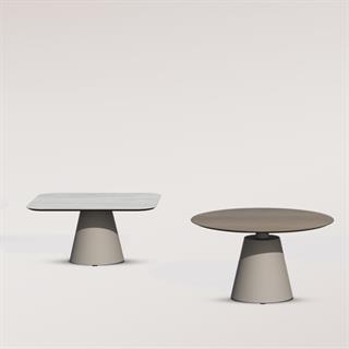 Papatya Roll Sehpa 224 - Compact Tabla & Metal Ayak Kafe Sehpası