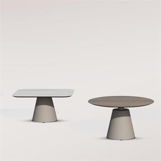 Papatya Roll Sehpa 222 - Compact Tabla & Metal Ayak Kafe Sehpası