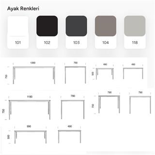 Papatya SLIM  Masa - Compact Tabla & Metal Ayak