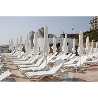 Papatya Wave Pad Alüminyum Çerçeveli Plastik Şezlong