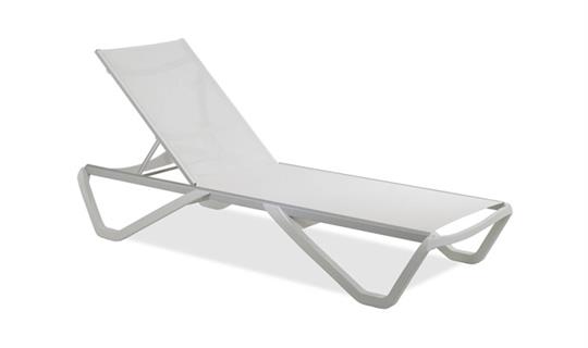 Papatya Wave Alüminyum Çerçeveli Plastik Şezlong