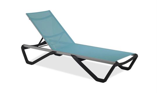 Papatya Wave Alüminyum Çerçeveli Plastik Şezlong
