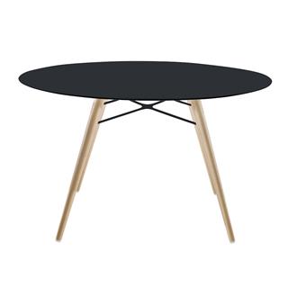 Papatya Wox 120 cm Yuvarlak Masa - Compact Tabla & Ahşap Ayak
