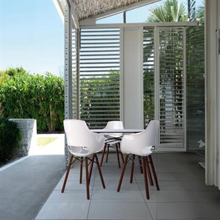 Papatya Wox Sehpa 49x49 cm - Compact Tabla & Ahşap Ayak