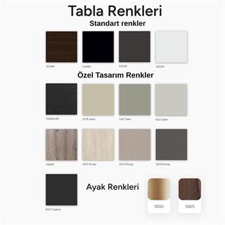 Papatya Wox Masa 200x120cm - Compact Tabla & Ahşap Ayak