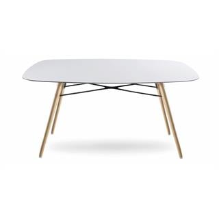 Papatya Wox Masa 159x119 cm - Compact Tabla & Ahşap Ayak