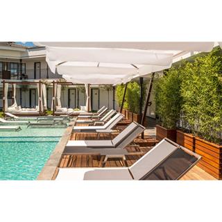 Papatya Zen Şezlong | Paslanmaz Gövde - Özel File Kumaş - Tekerlekli 