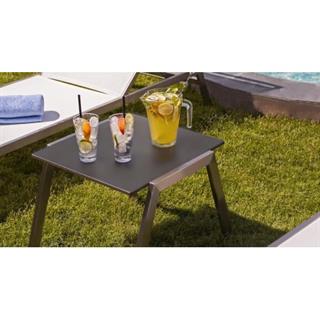 Papatya Zen Sehpa | Paslanmaz Ayak - Compact Tablalı Şezlong Sehpası