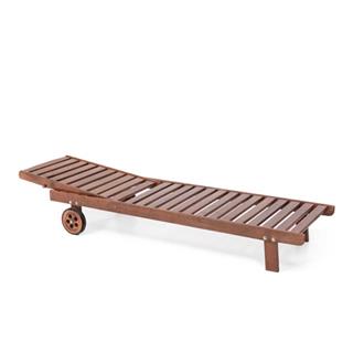 Riva Ahşap Şezlong - Bahçe, Plaj, Havuz Şezlongu - 4 Kademeli Yaslanma