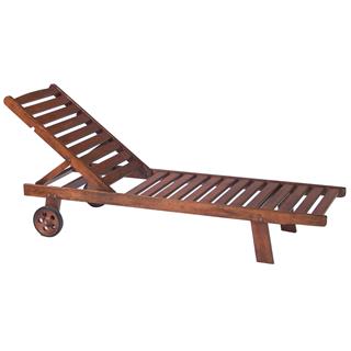Riva Ahşap Şezlong - Bahçe, Plaj, Havuz Şezlongu - 4 Kademeli Yaslanma