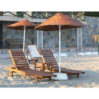 Riva Ahşap Şezlong - Bahçe, Plaj, Havuz Şezlongu - 4 Kademeli Yaslanma