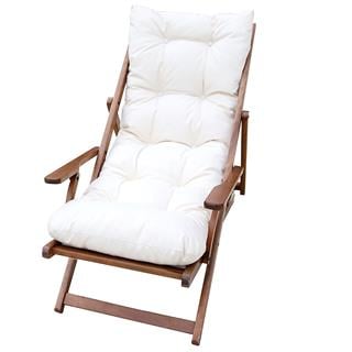 Seferihisar Ahşap Şezlong Minderli -3 Kademeli Sırt Dayama, Kolçaklı