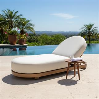 Sofya Ahşap Şezlong - 5 Kademeli Sırt Pozisyonu, Masif Kestane Havuz & Plaj Şezlongu