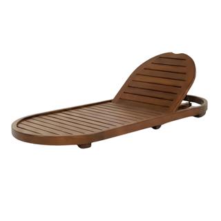 Sofya Ahşap Şezlong - 5 Kademeli Sırt Pozisyonu, Masif Kestane Havuz & Plaj Şezlongu