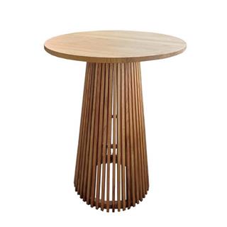 Taksim Bar Tipi Ahşap Bahçe Takımı: 80lik Yuvarlak Masa + 2 Sandalye - Masif Kestane