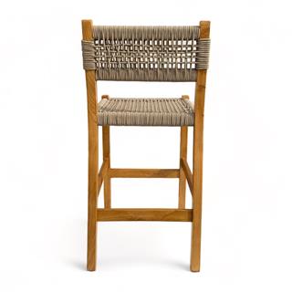 Taksim Bar Tipi Yüksek Ahşap Sandalye -Kolçaksız, Kestane