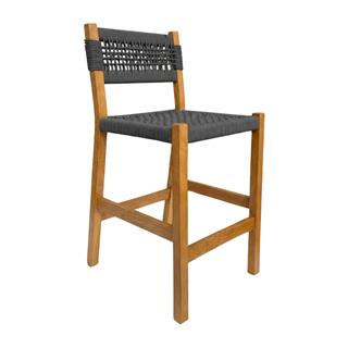 Taksim Bar Tipi Yüksek Ahşap Sandalye -Kolçaksız, Kestane