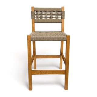 Taksim Bar Tipi Yüksek Ahşap Sandalye -Kolçaksız, Kestane