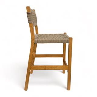 Taksim Bar Tipi Yüksek Ahşap Sandalye -Kolçaksız, Kestane