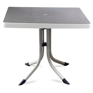 Tango Metal Ayaklı Plastik Masa - Renk Seçimli 80x80 Kare Bahçe Balkon Masası
