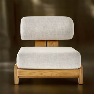 Tokyo Tekli Ahşap Koltuk - Masif Kestane, Minderli, Tek Kişilik İç & Dış Mekan Koltuğu