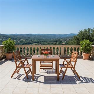 Ürgüp S Ahşap Masa Sandalye Takımları - 2 & 4 Kişilik Minderli Bahçe Balkon Seti