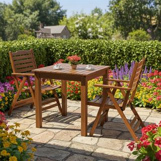 Ürgüp S Ahşap Masa Sandalye Takımları - 2 & 4 Kişilik Bahçe Balkon Seti