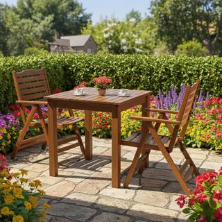 Ürgüp S Ahşap Masa Sandalye Takımları - 2 & 4 Kişilik Minderli Bahçe Balkon Seti