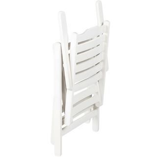Ürgüp Ahşap Sandalye - Beyaz Renk, Kolçaklı, Minderli, 4 Kademeli Yaslanma Bahçe Balkon Sandalyesi