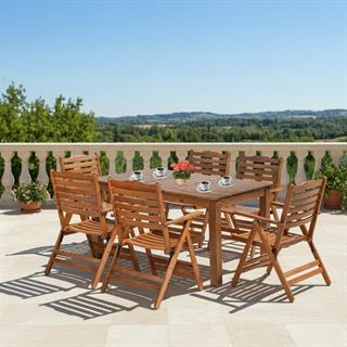 Ürgüp S Ahşap Masa Sandalye Takımları - 4 & 6 Kişilik Bahçe Balkon Set