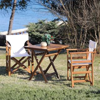Yönetmen Ahşap Masa Sandalye Takımları - 2, 3, 4 Kişilik Katlanır Bahçe Balkon Set