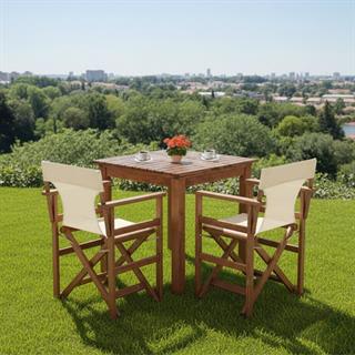 Yönetmen Ahşap Masa Sandalye Takımları - 2, 3, 4 Kişilik Bahçe Balkon Set