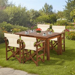 Yönetmen S Ahşap Masa Sandalye Takımları - 4 & 6 Kişilik Bahçe Balkon Set