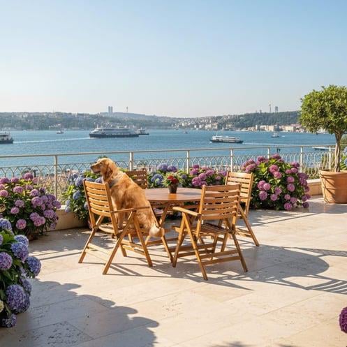 Antalya Katlanır Ahşap Masa Sandalye Takımları - 4 Kişilik Yuvarlak Bahçe Balkon Set