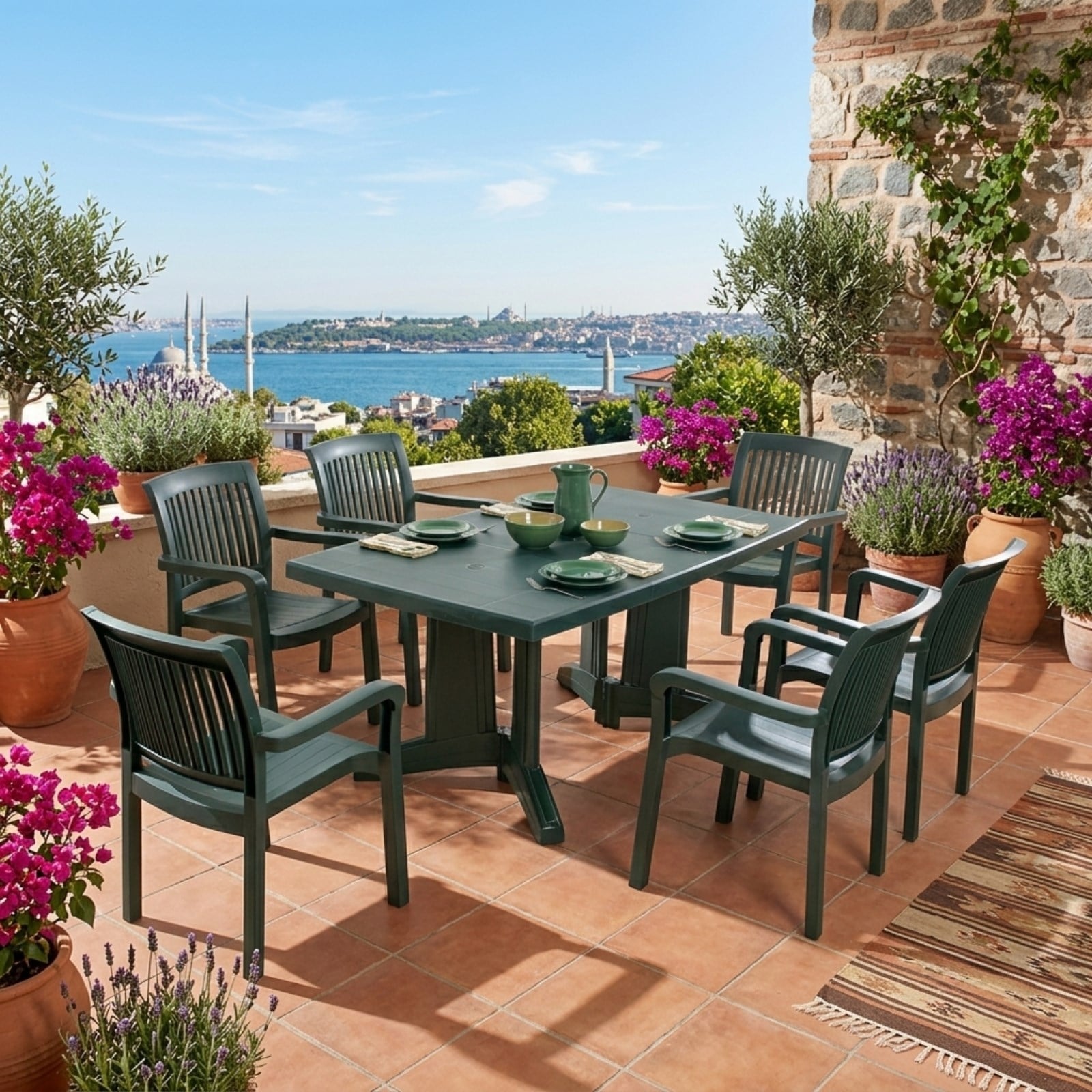 Neta KX Katar Masa Sandalye Takımı - 6, 8, 10 ve 12 Kişilik Bahçe Balkon Set
